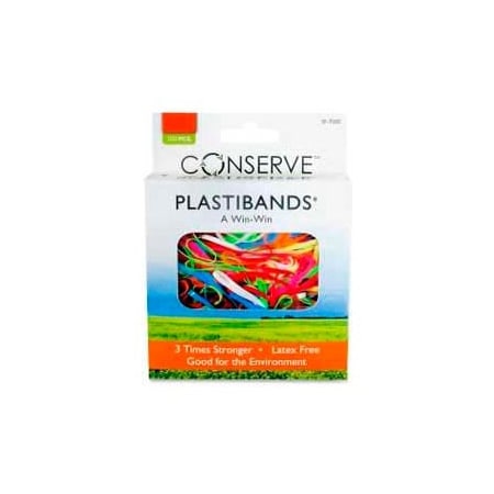 Baumgartens Baumgartens Latex Free Plastibands, Assorted Sizes/Colors, 100/Box SF7000